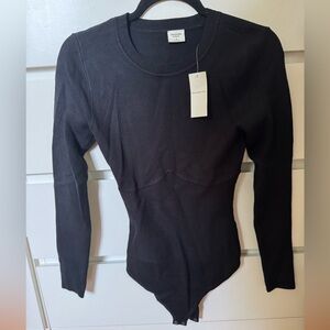 Abercrombie & Fitch Long Sleeve Knot Thong Bodysuit